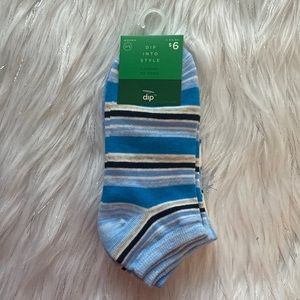 3/$20 Dip into Style No Show Ankle Socks, 3 pack Blue